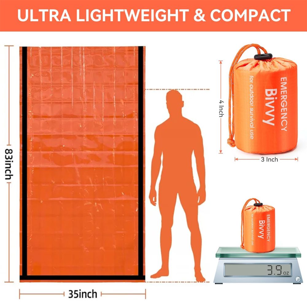 Emergency Sleeping Bag Surviva - đánh giá và giá Emergency Mylar Tent